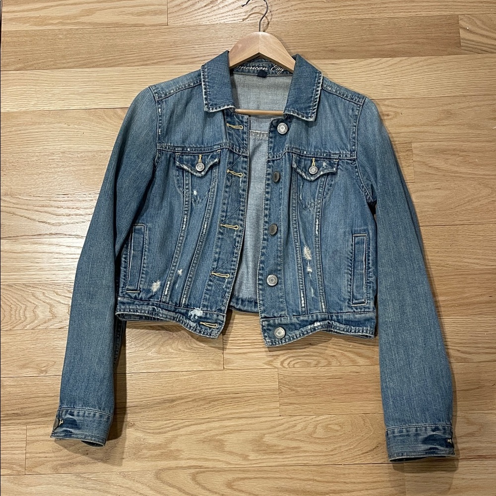 Jeans jacket - American Eagle Outfitters Light Blue Denim Jacket - Women's